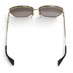 Gucci Interlocking G Glitter Square Sunglasses Gold Brown Eyewear — view 6