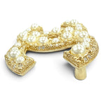 Chanel Metal CC Logo Faux Pearl Brooch Gold — view 4