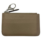 Fendi Fragment Case Mini Wallet Coin Card Holder with Key Ring Roman Leather