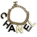 Chanel Logo Design CC Chain Bracelet Gold
