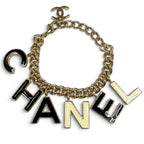 Chanel Logo Design CC Chain Bracelet Gold
