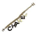 Chanel Logo Design CC Chain Bracelet Gold — view 3