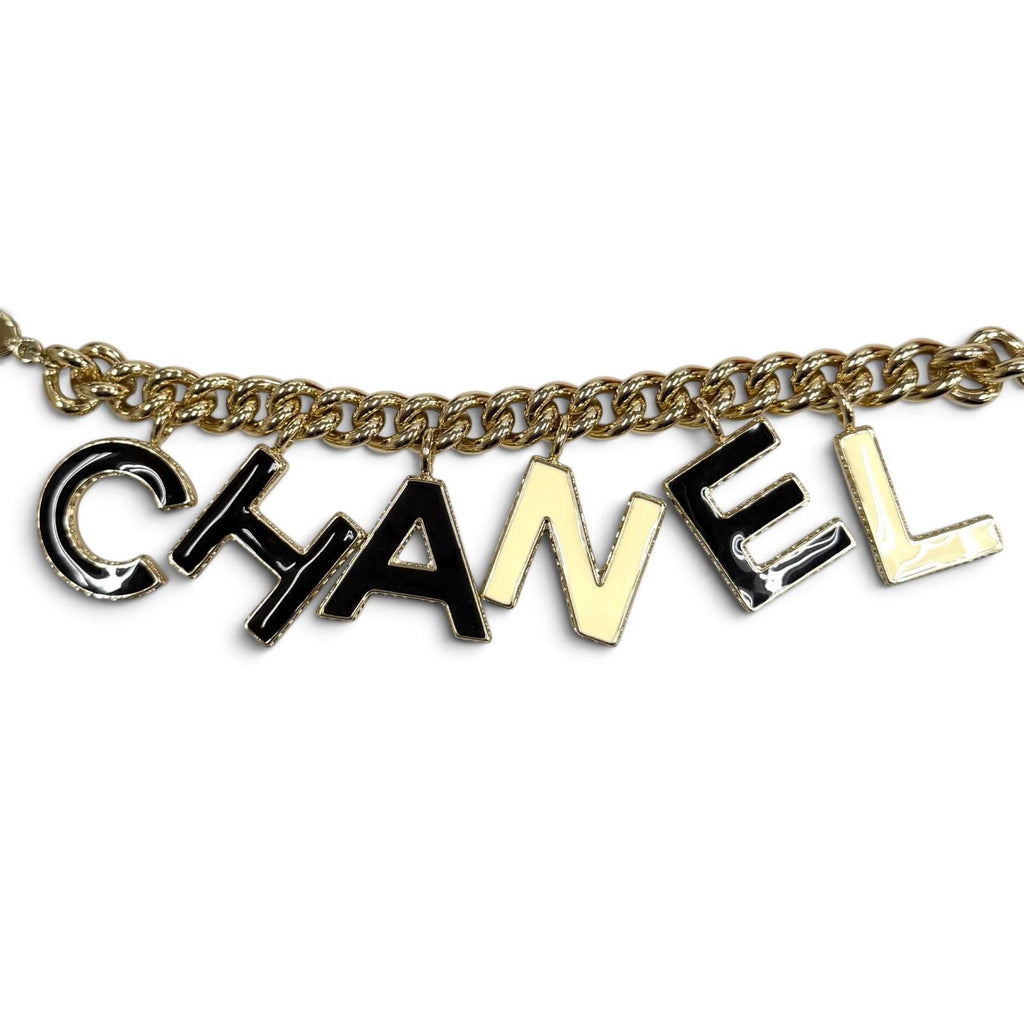 Chanel Logo Design CC Chain Bracelet Gold — view 5