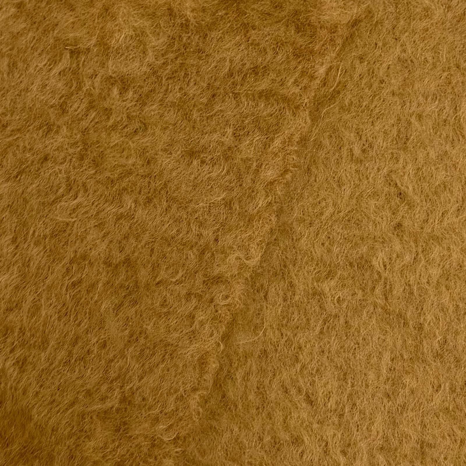 Loewe a Mohair Wool Blend Leather Anagram Patch with Fringe Scarf Brown — view 4