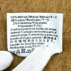 Loewe a Mohair Wool Blend Leather Anagram Patch with Fringe Scarf Brown — view 8