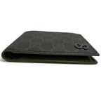 Gucci GG Coin Wallet Supreme Canvas Interlocking G Bifold Gray — view 4