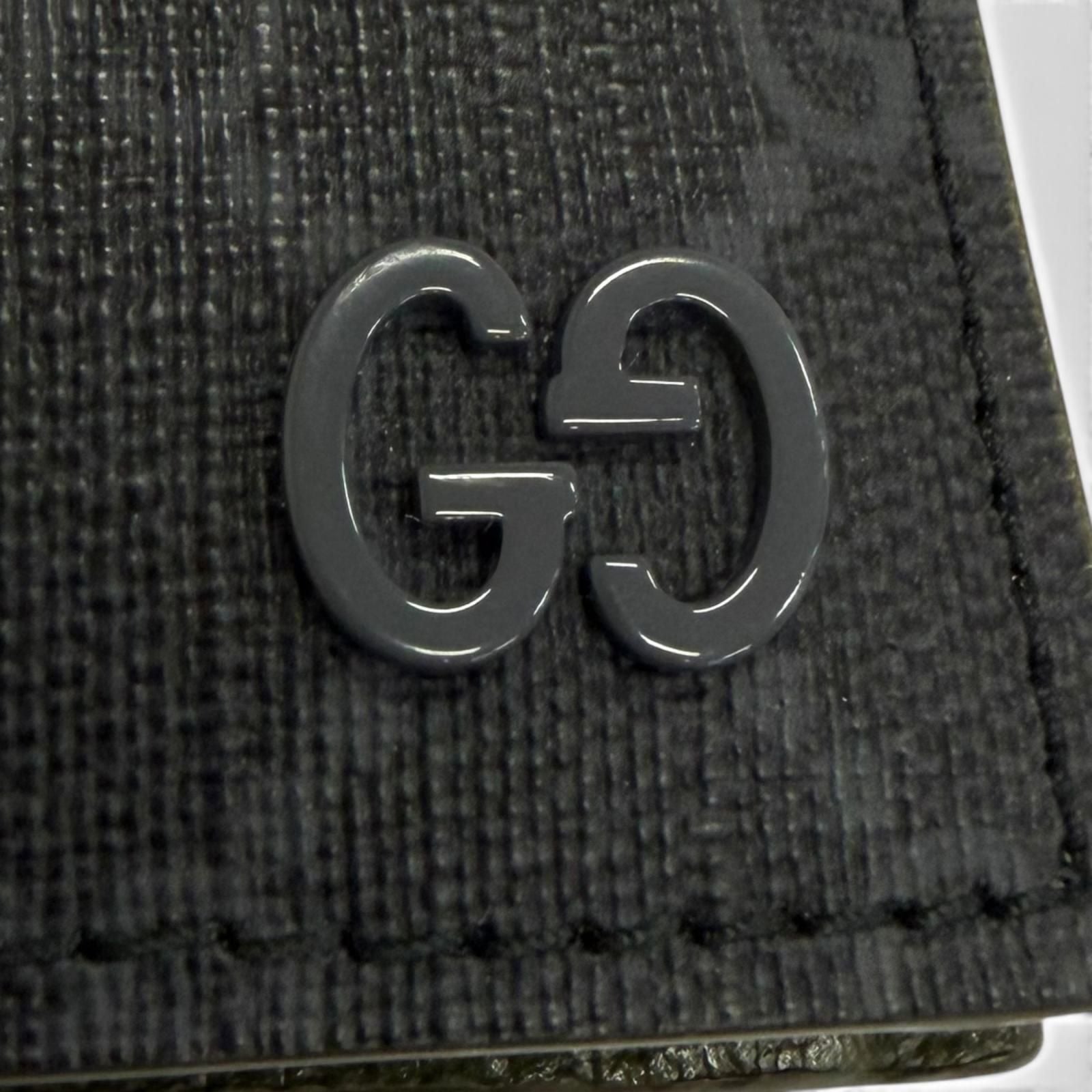 Gucci GG Coin Wallet Supreme Canvas Interlocking G Bifold Gray — view 8