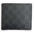 Gucci GG Coin Wallet Supreme Canvas Interlocking G Bifold Gray