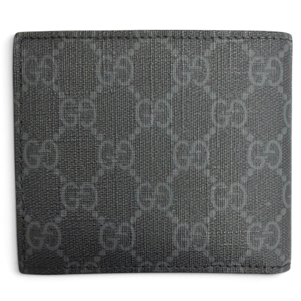 Gucci GG Coin Wallet Supreme Canvas Interlocking G Bifold Gray — view 3