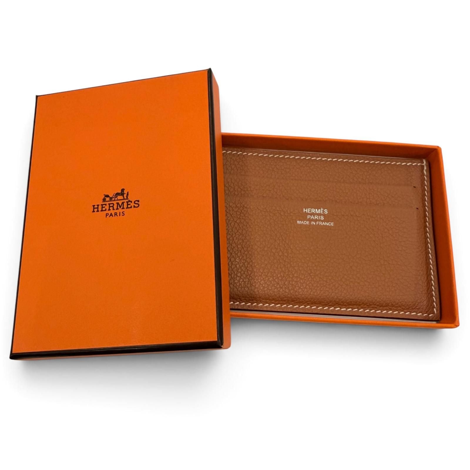 Hermes Citizen Twill Evercolor Gold Card Case — view 2