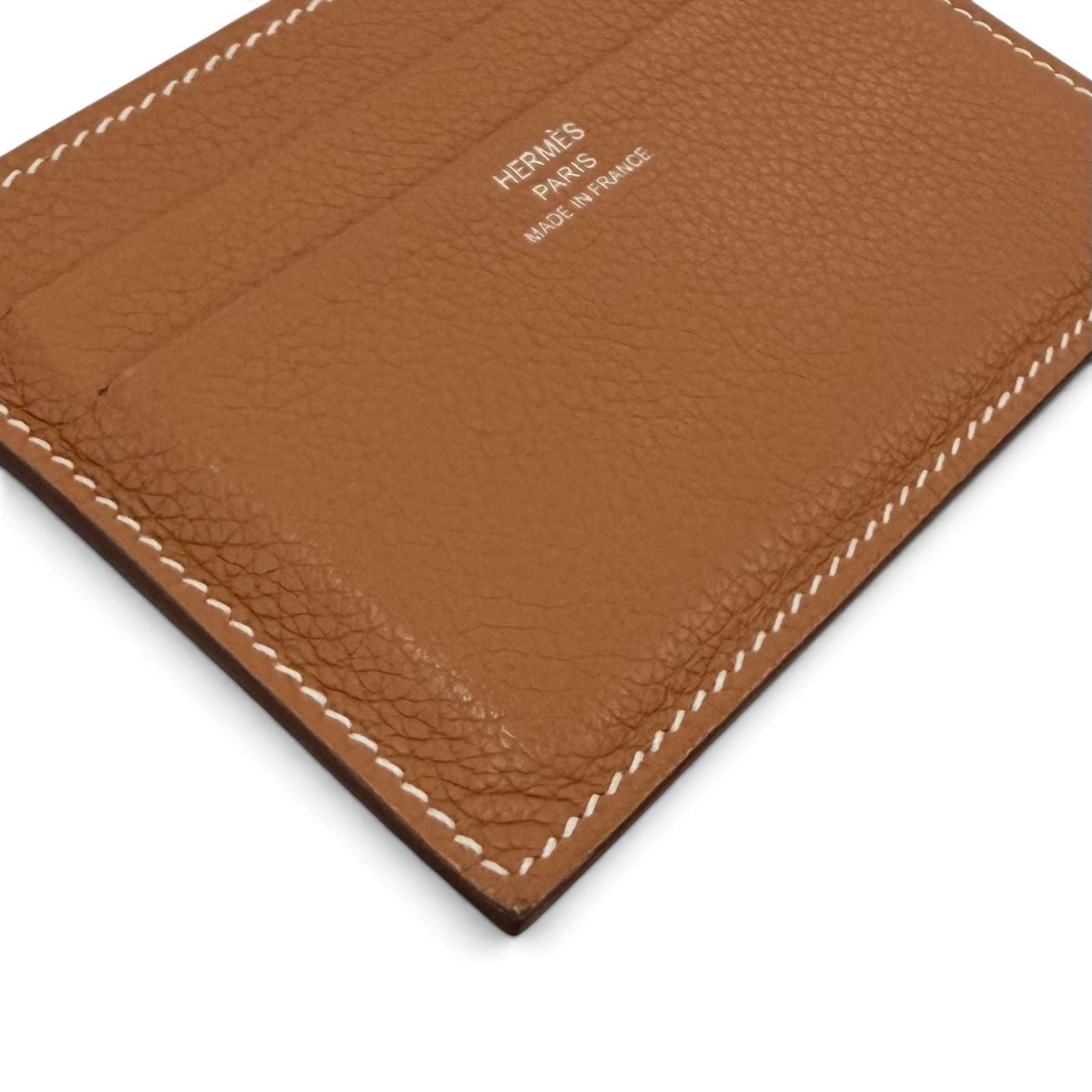 Hermes Citizen Twill Evercolor Gold Card Case — view 5