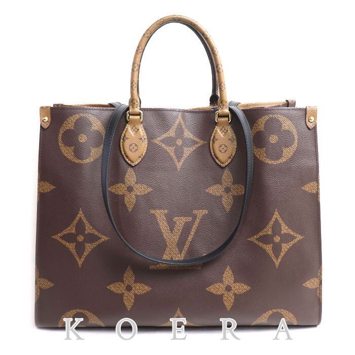 Louis Vuitton On The Go GM Tote Bag Monogram Giant Reverse Brown