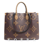 Louis Vuitton On The Go GM Tote Bag Monogram Giant Reverse Brown