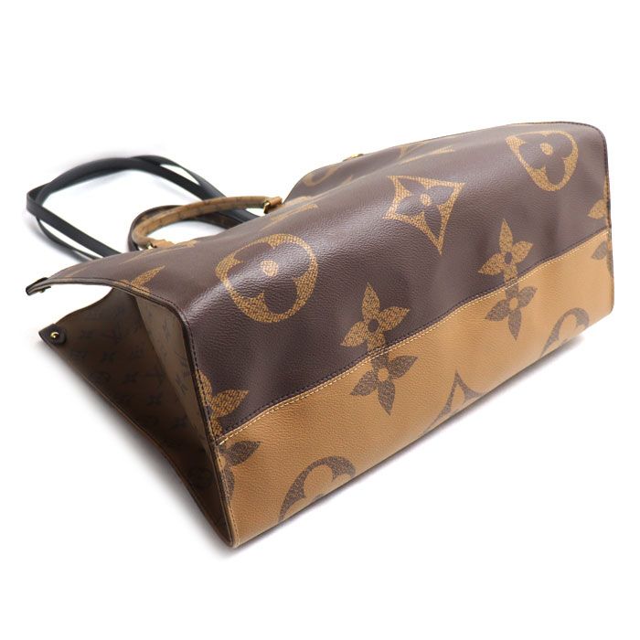 Louis Vuitton On The Go GM Tote Bag Monogram Giant Reverse Brown — view 3