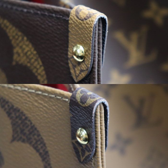 Louis Vuitton On The Go GM Tote Bag Monogram Giant Reverse Brown — view 8