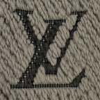 Louis Vuitton Logomania Scarf Monogram Wool Silk Fringed Greige — view 6