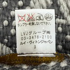 Louis Vuitton Logomania Scarf Monogram Wool Silk Fringed Greige — view 8
