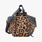 Loewe Hammock Brown Multicolor Calf Hair Shoulder Bag