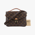 Louis Vuitton Pochette Metis MM Monogram Brown Canvas Handbag