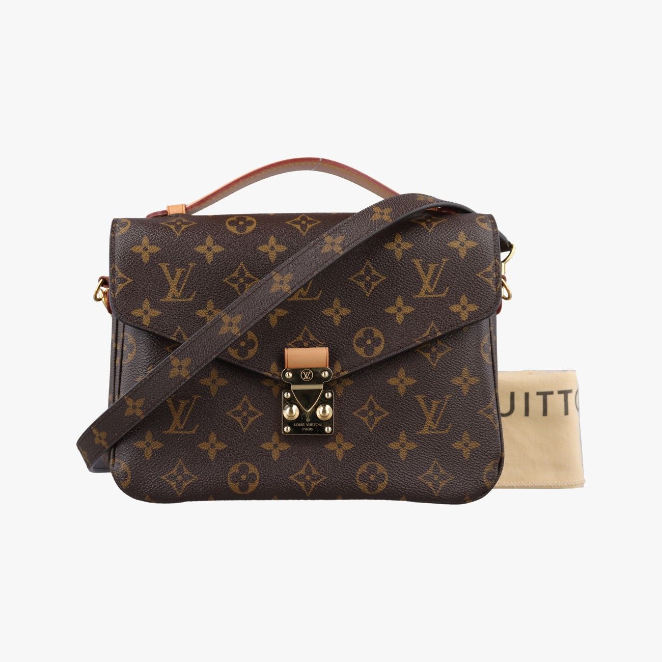 Louis Vuitton Pochette Metis MM Monogram Brown Canvas Handbag
