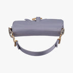 Dior Saddle Purple Silk Shoulder Bag — view 8