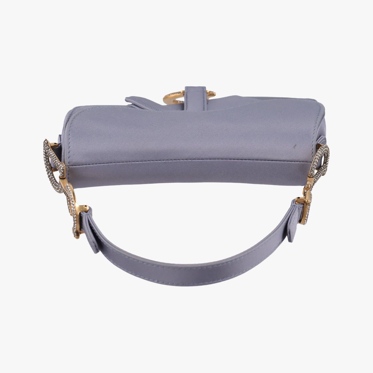 Dior Saddle Purple Silk Shoulder Bag — view 8