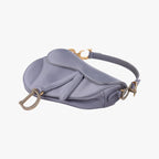 Dior Saddle Purple Silk Shoulder Bag — view 4