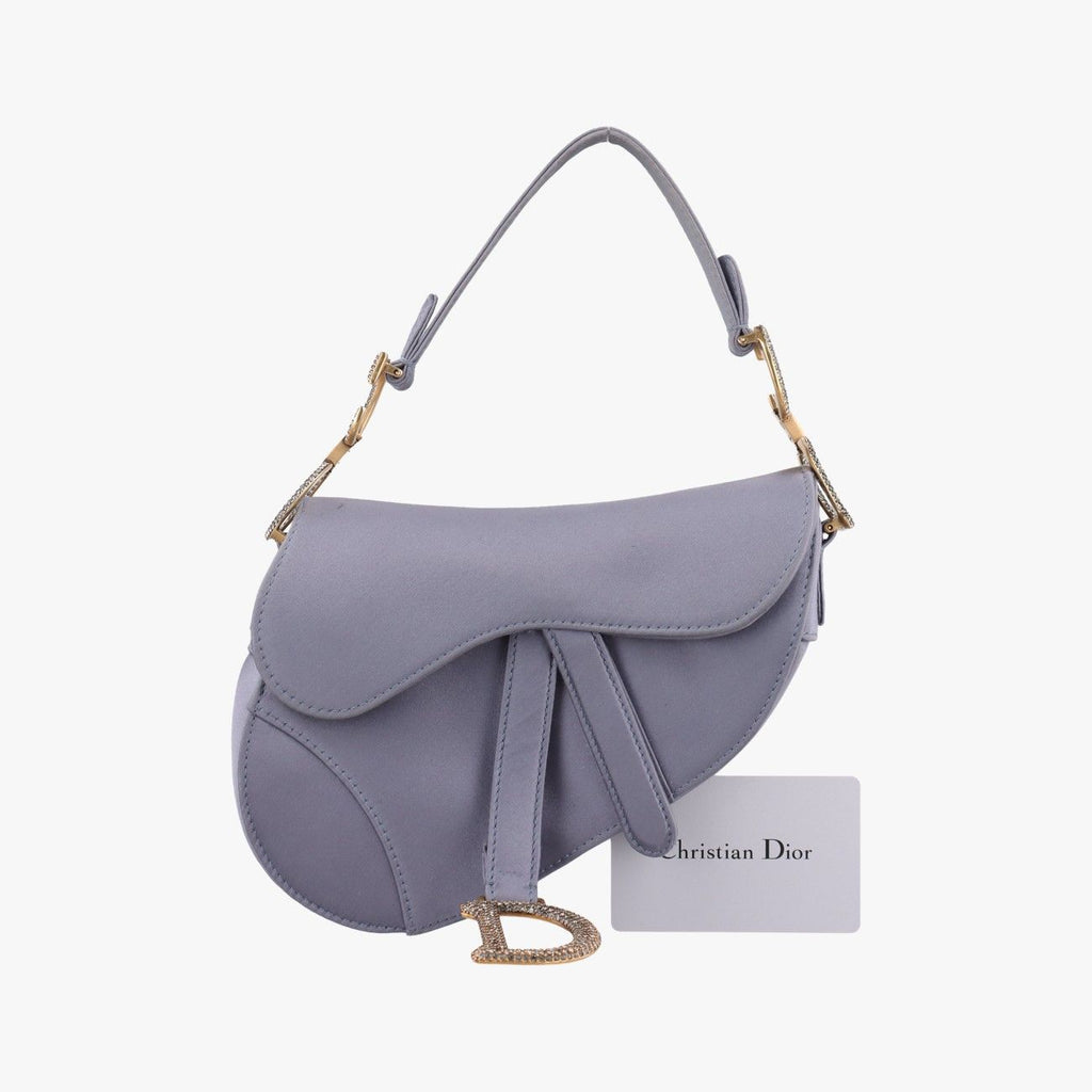 Dior Saddle Purple Silk Shoulder Bag