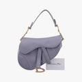 Dior Saddle Purple Silk Shoulder Bag