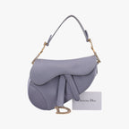 Dior Saddle Purple Silk Shoulder Bag