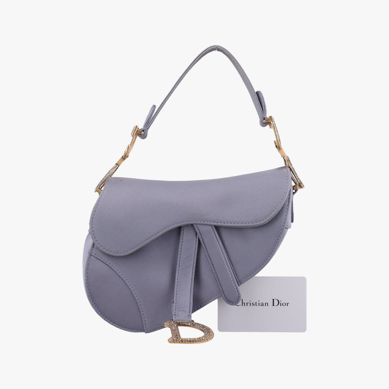 Dior Saddle Purple Silk Shoulder Bag
