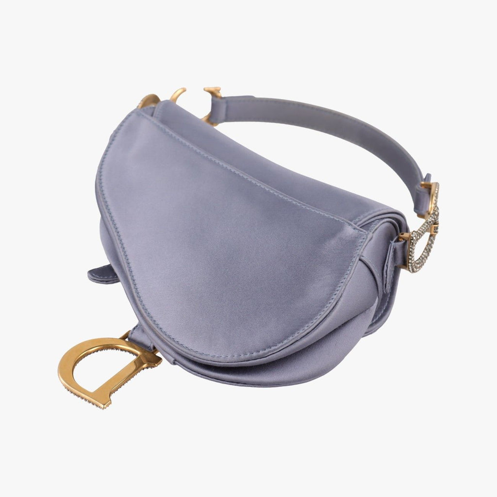 Dior Saddle Purple Silk Shoulder Bag — view 6