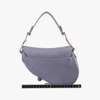 Dior Saddle Purple Silk Shoulder Bag — view 2