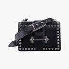 Prada Cahier Black Leather Calf Hair 25