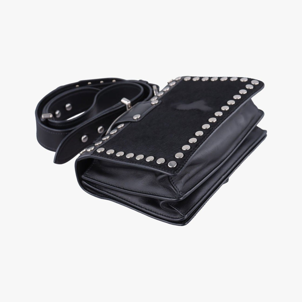 Prada Cahier Black Leather Calf Hair 25 — view 7