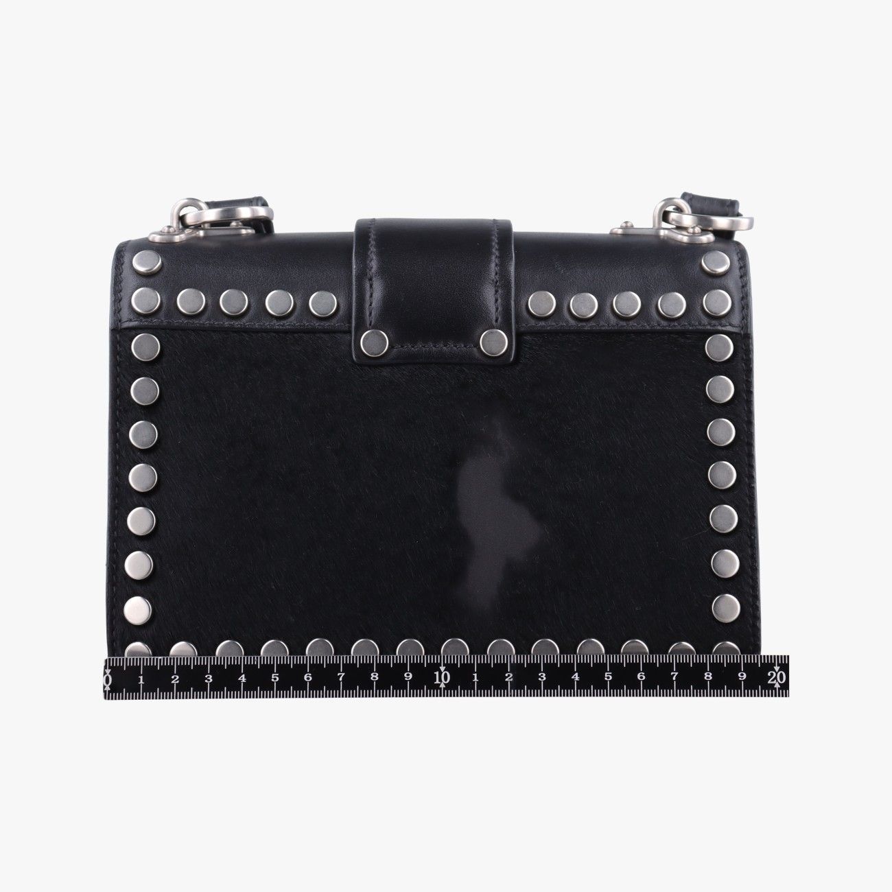 Prada Cahier Black Leather Calf Hair 25 — view 2