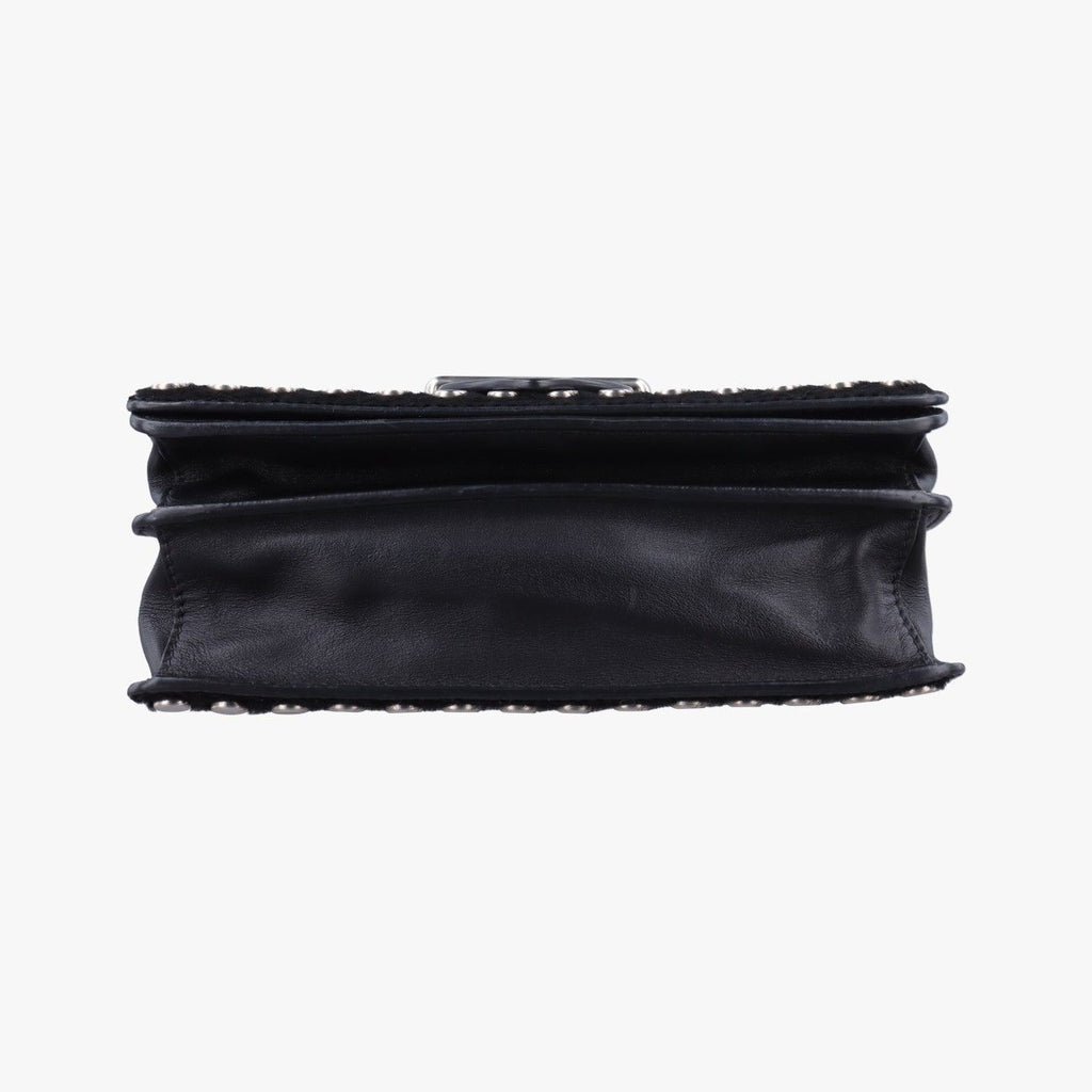 Prada Cahier Black Leather Calf Hair 25 — view 3