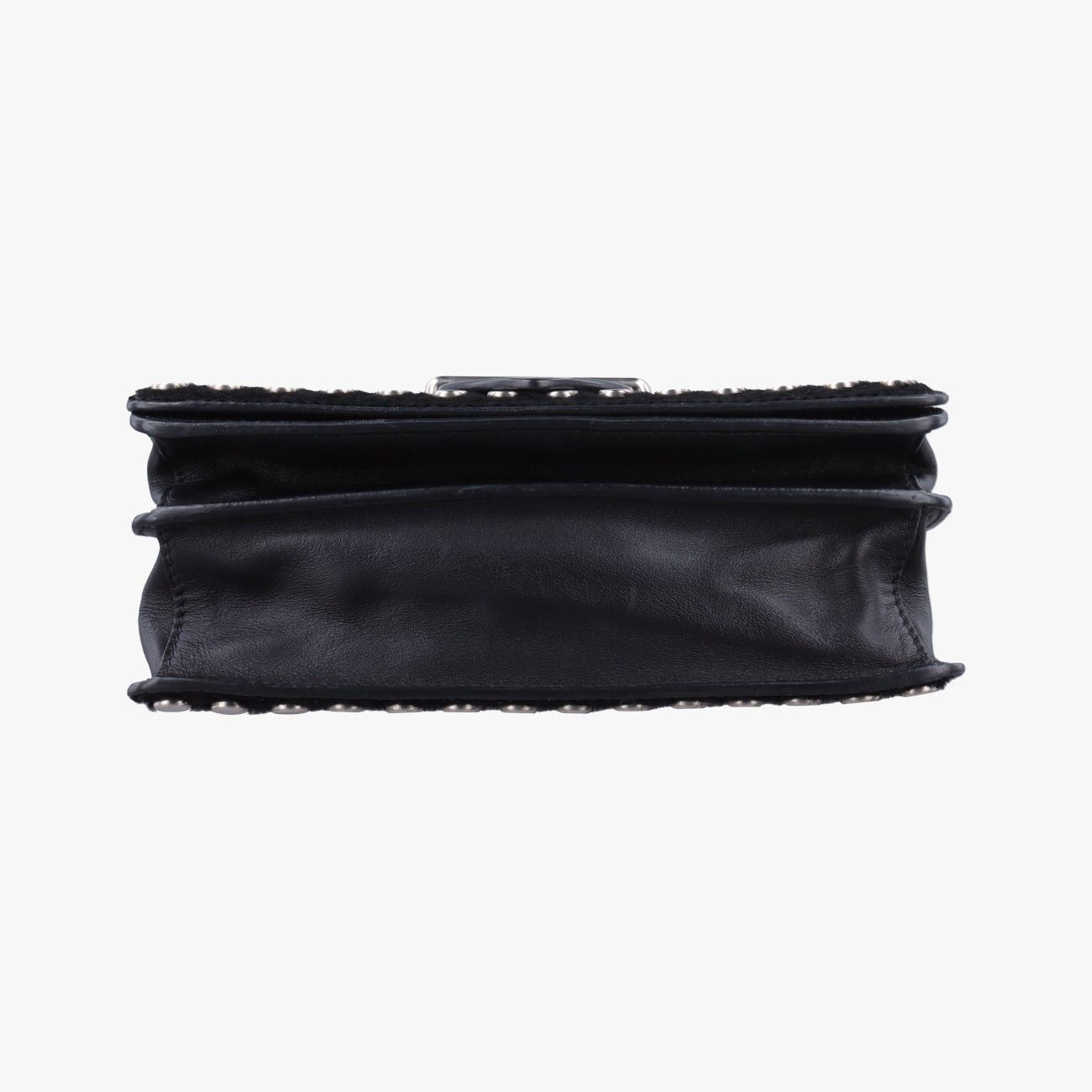 Prada Cahier Black Leather Calf Hair 25 — view 3