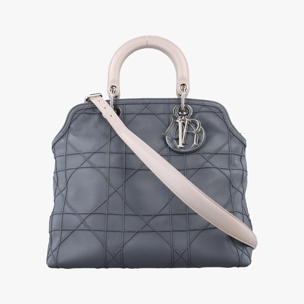 Dior Granville Gray Pink Lambskin