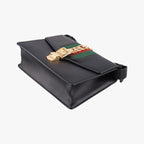 Gucci Sylvie Black Green Red Leather Shoulder Bag — view 4