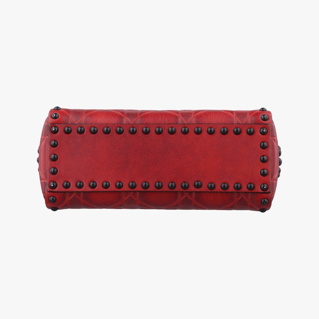 Dior Lady Mini Red Leather Handbag — view 3