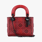 Dior Lady Mini Red Leather Handbag