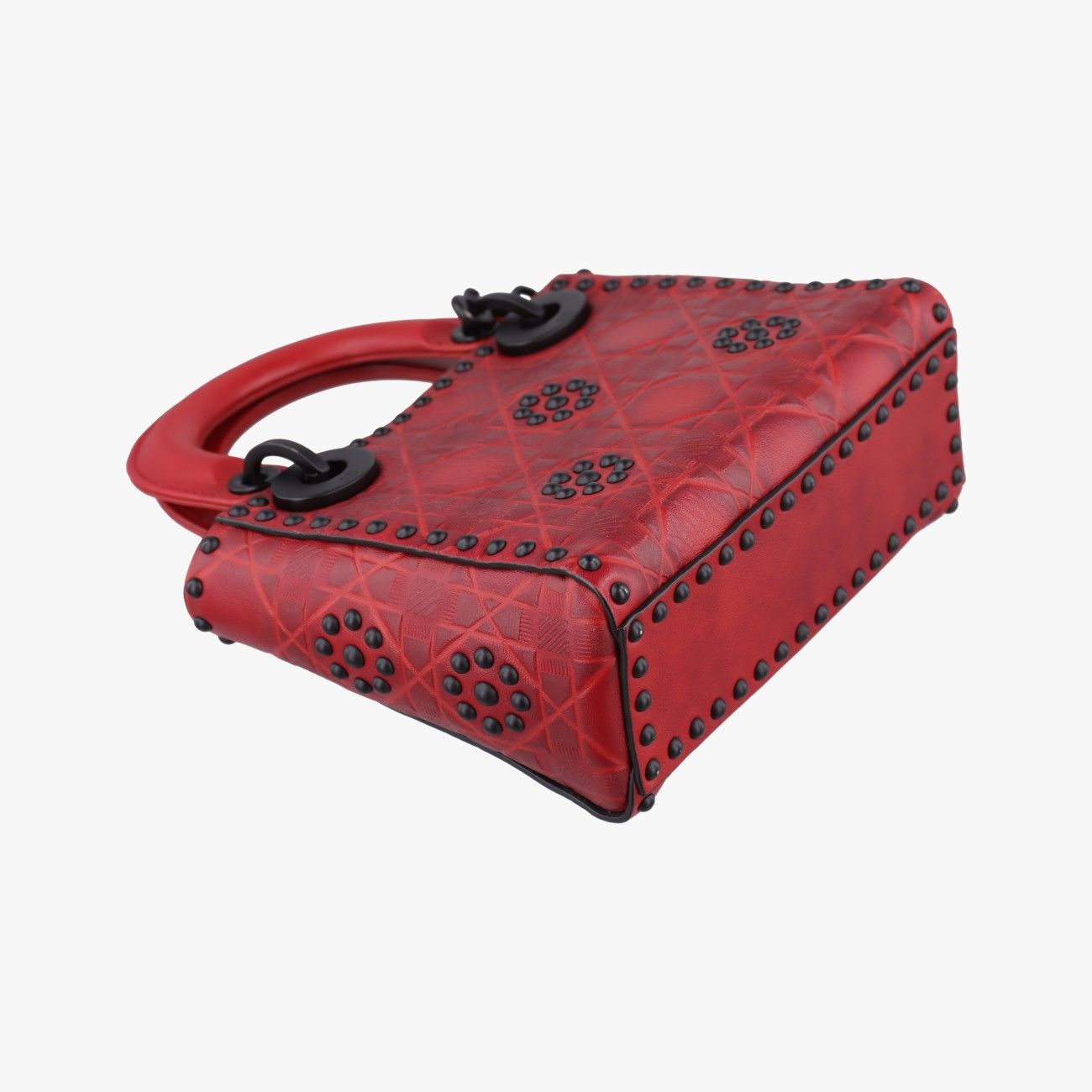 Dior Lady Mini Red Leather Handbag — view 7
