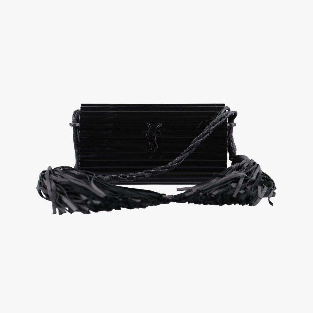 Saint Laurent Fringe Monogram Opium Box Black Plexiglas