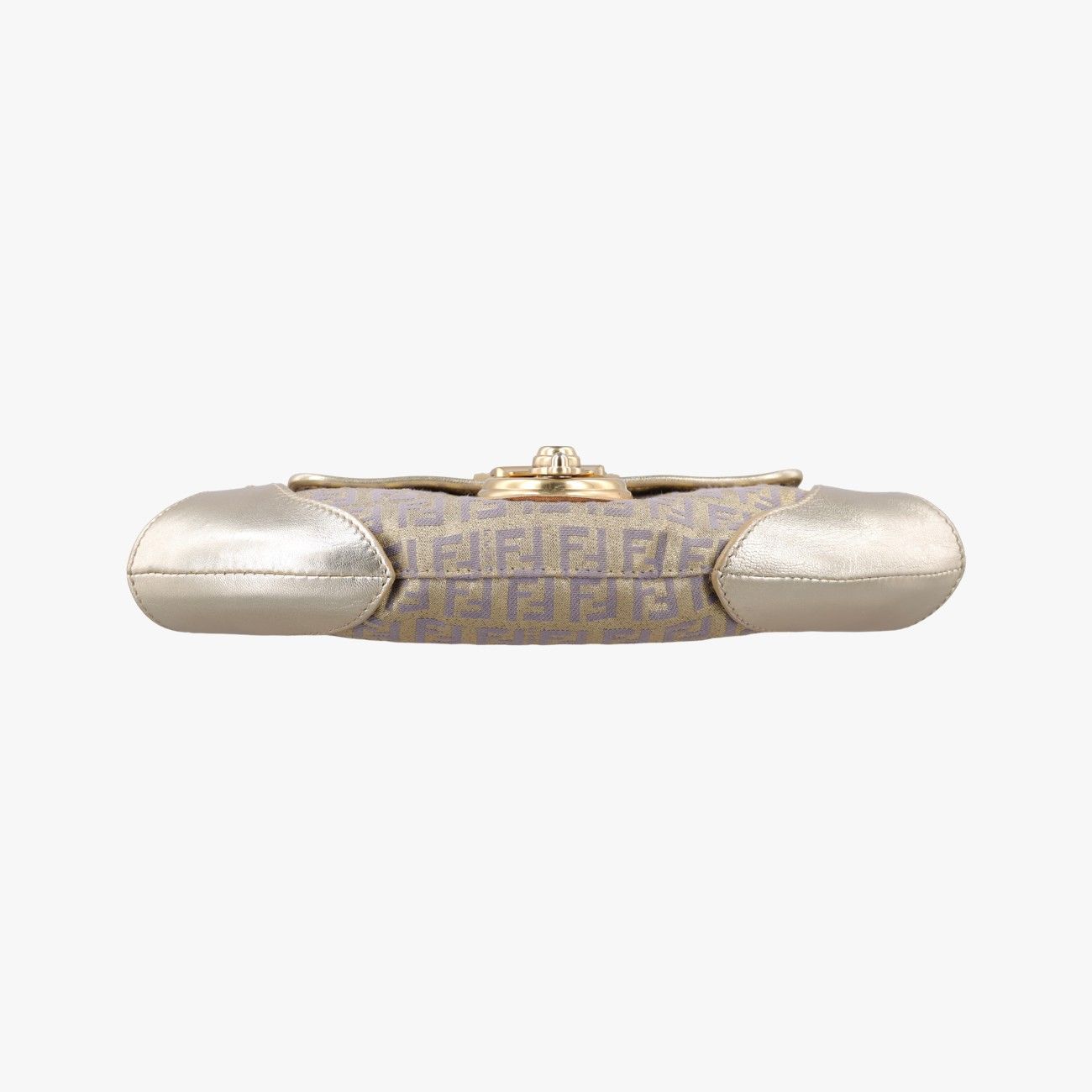 Fendi Zucchino Turnlock Gold Multicolor Canvas Leather — view 3