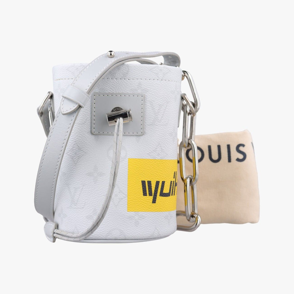 Louis Vuitton Logo Chalk Nano Bag Blanc Monogram Canvas