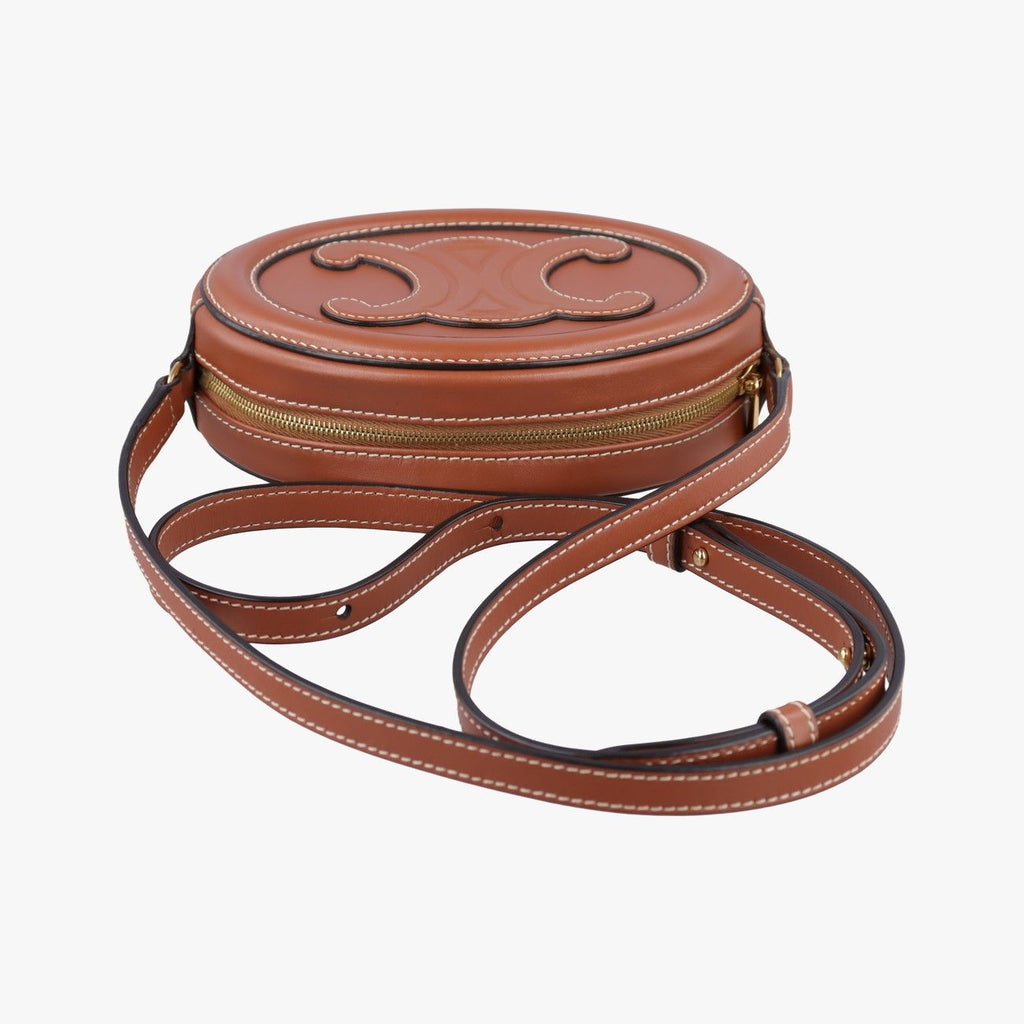 Celine Oval Purse Cuir Triomphe Brown Leather — view 8