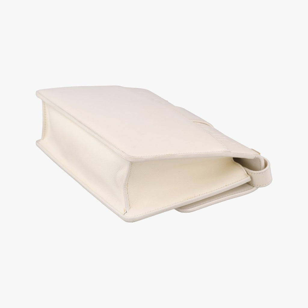Dior White Leather Shoulder Bag — view 6