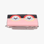 Fendi Monster Eyes Continental Pink Multicolor Leather — view 8