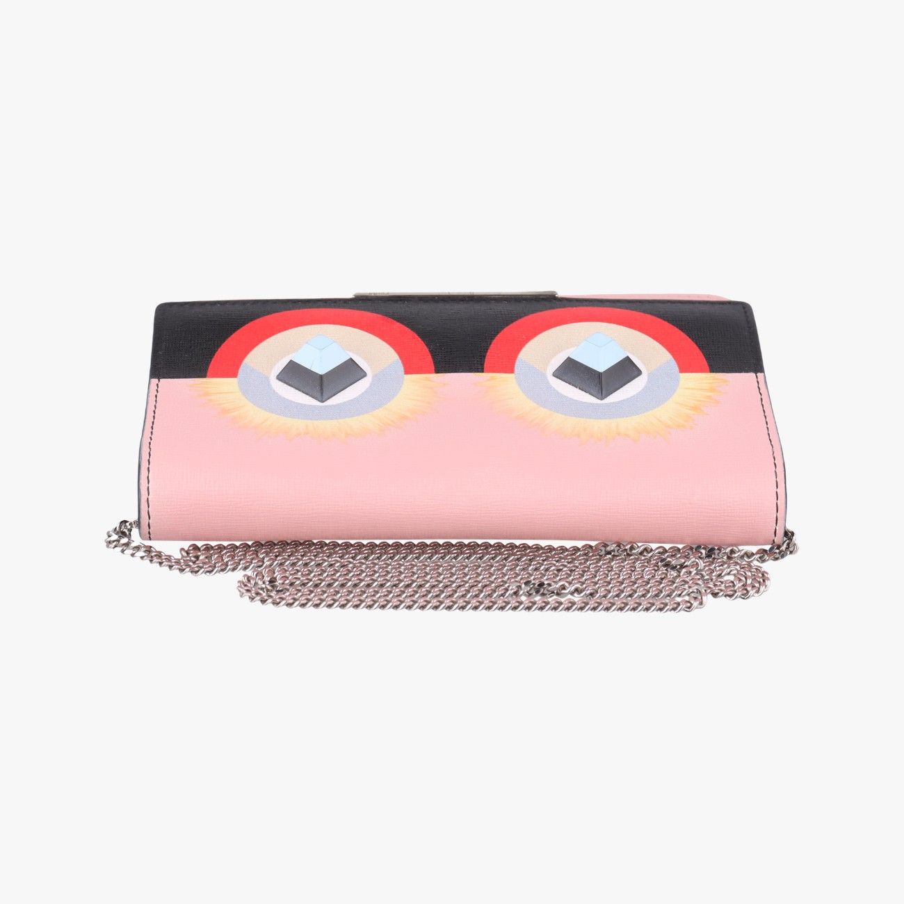 Fendi Monster Eyes Continental Pink Multicolor Leather — view 8